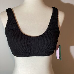 Wild Fable 🆕Pucker Textured Women's scoop swim top/bralette, removable cups, Med
